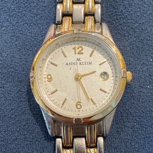 Anne Klein Two-Tone Gold and Silver Watch